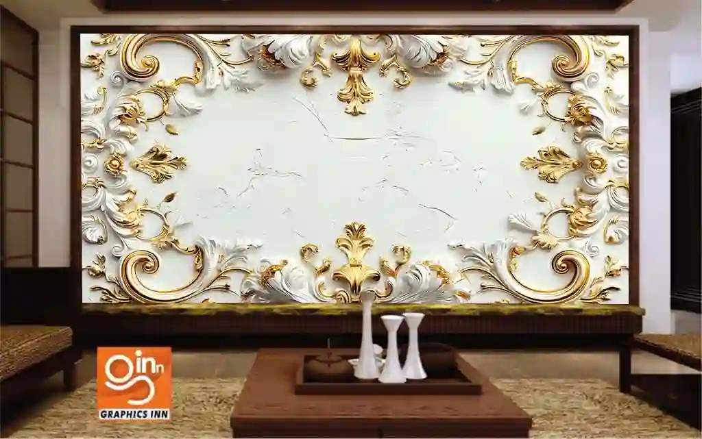 White and Gold Ornate Floral Frame Design 1 White and Gold Ornate Floral Frame Design