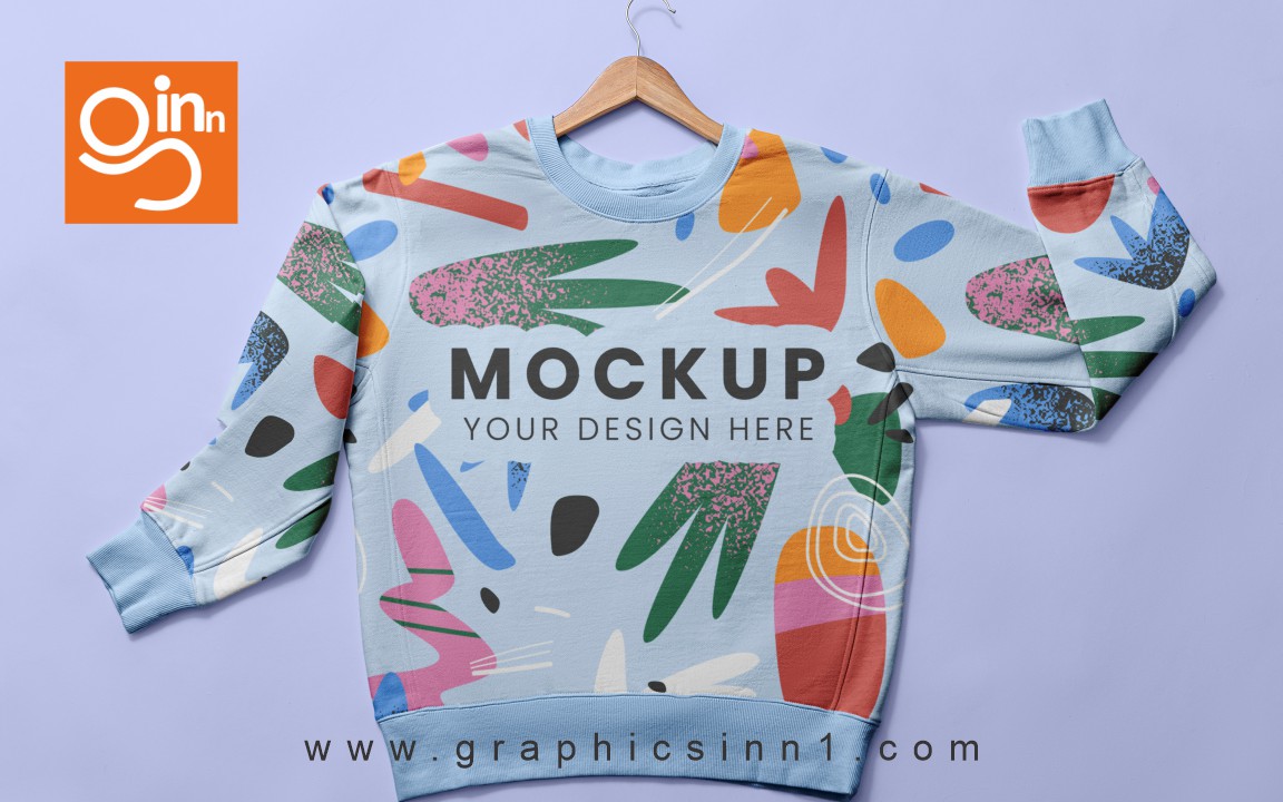 Colorful Printed Sweatshirt Mockup Design