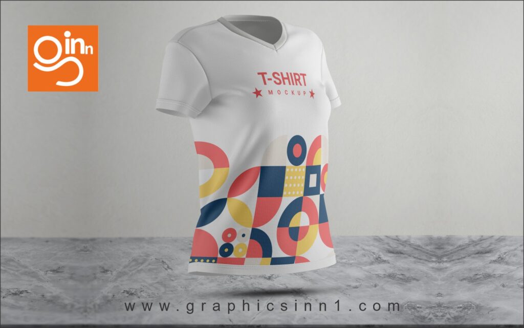 Side View Fashion Cloth T-shirt Mockup