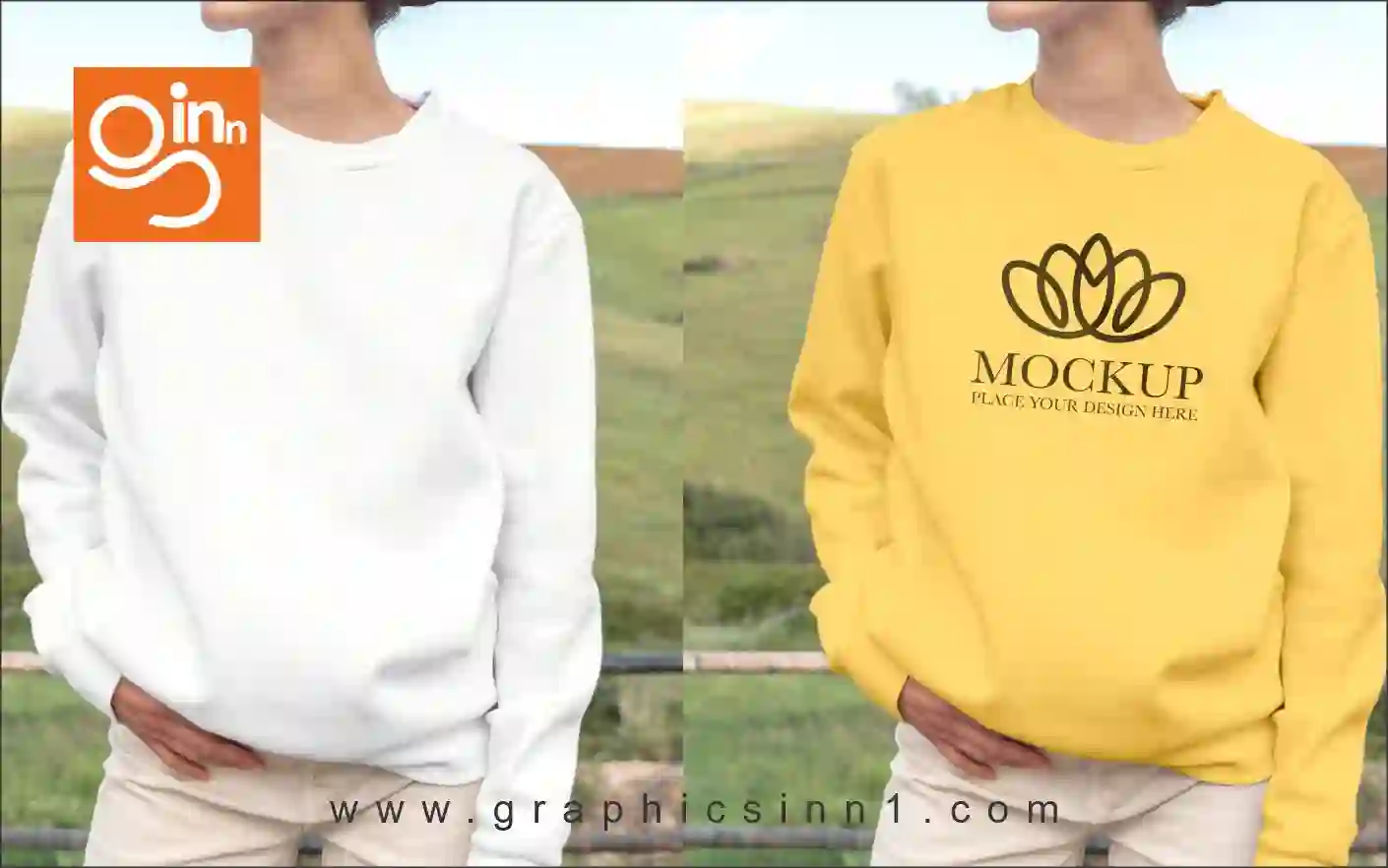 Home 19 Young woman wearing hoodie Mockup