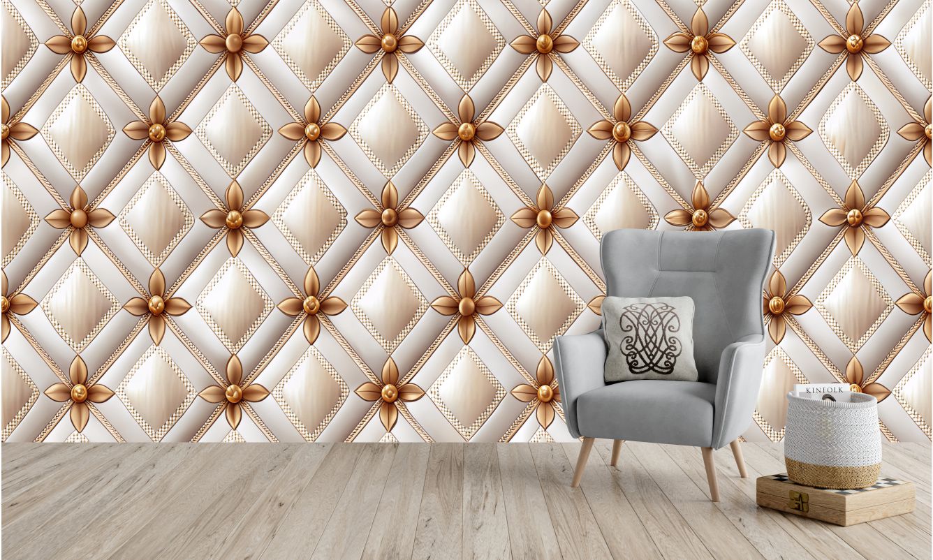 3D Leather Wallpaper Design Elevate Your Walls with Luxurious Texture 2