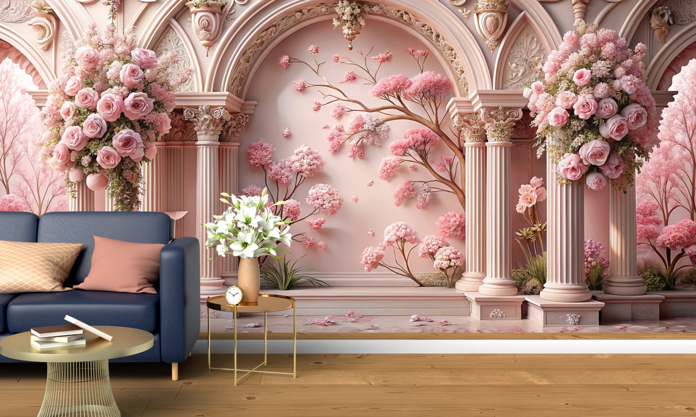 3d floral abstract wallpaper for walls 2