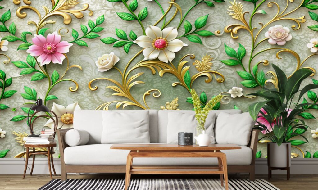 3d illustration flower background decoration