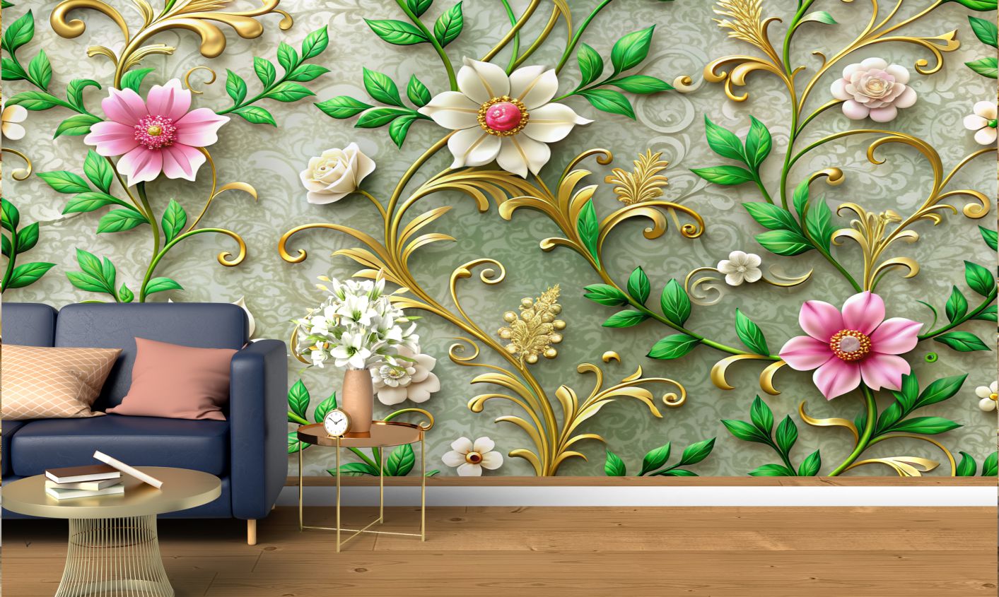 3d illustration flower background decoration