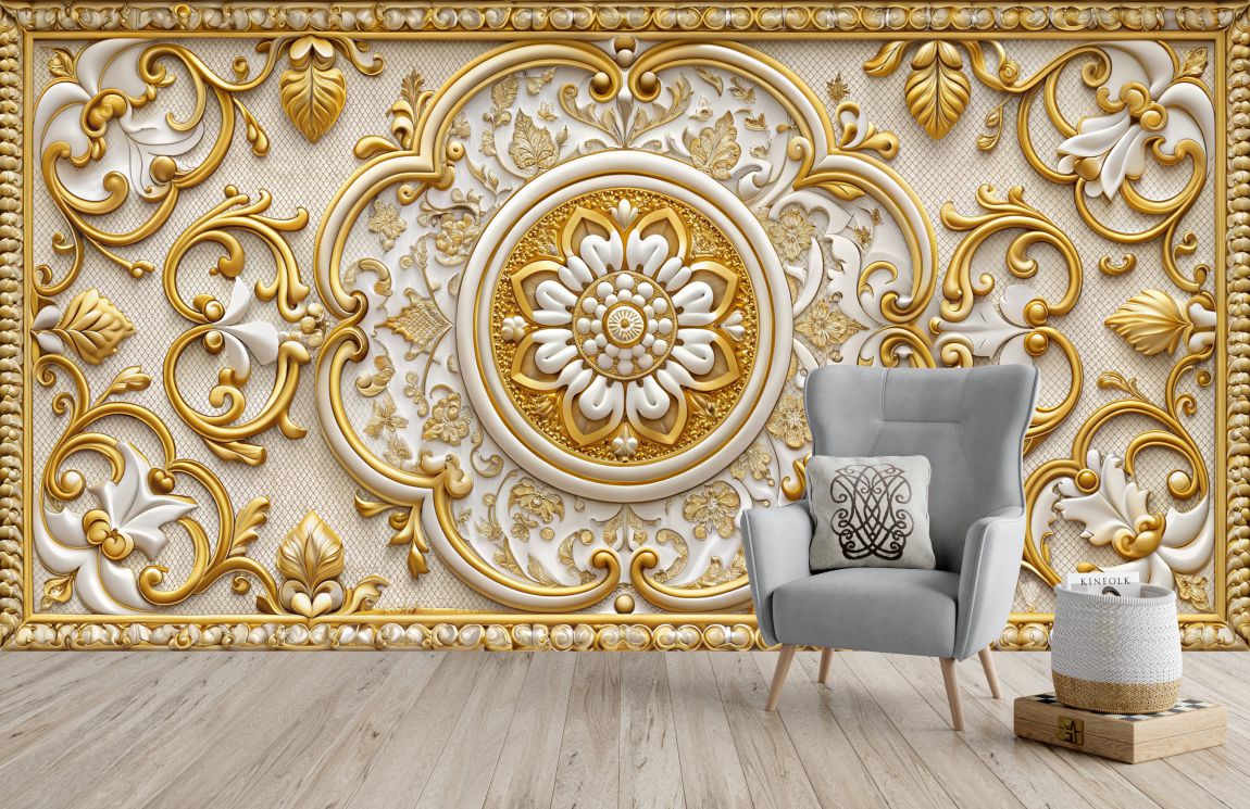 ceiling wallpaper 3d classic 3d illustration