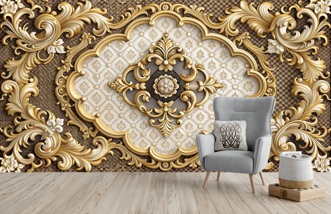 ceiling wallpaper 3d classic 3d illustration