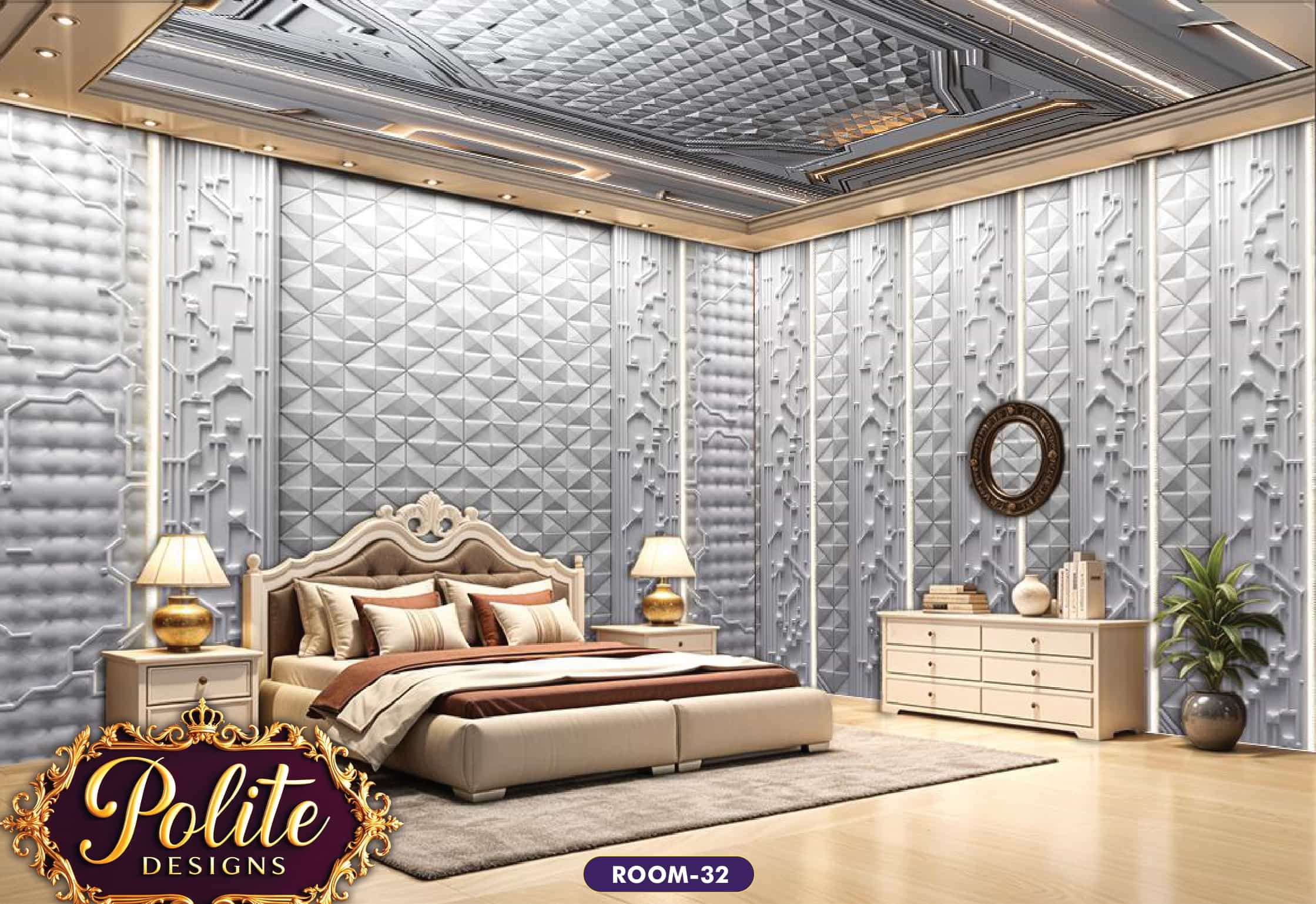 Premium 3D Wallpaper for Living Room Wall Decor Ideas | Polite Design 32