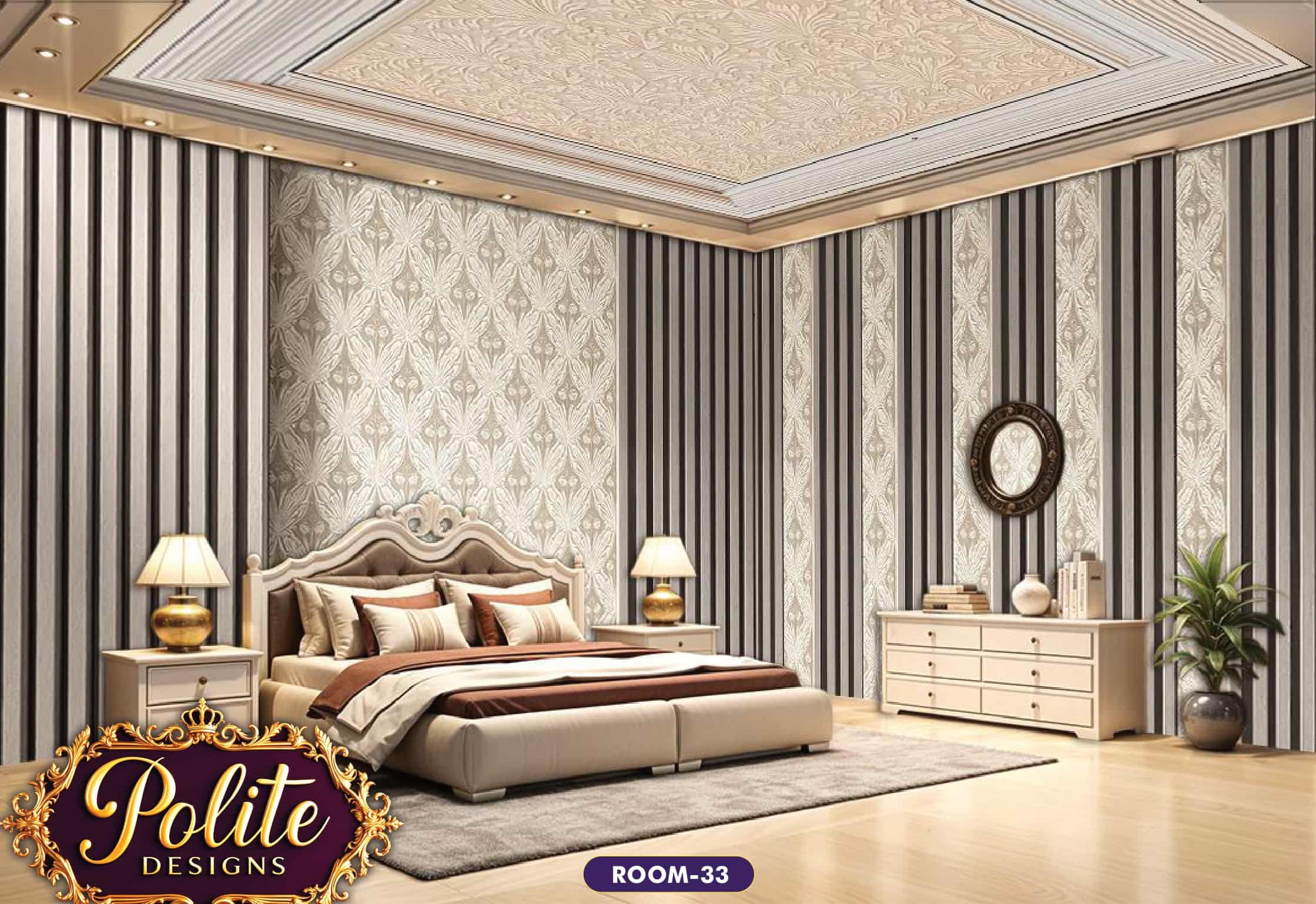 Elegant 3D Wallpaper for Living Room Modern Look | Polite Design 33