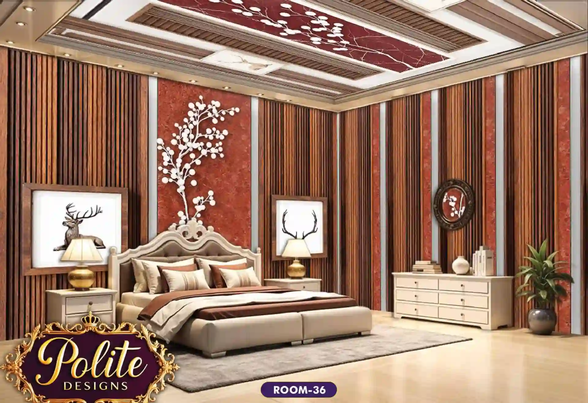 Home 21 Textured 3D Wallpaper for Living Room | Polite Design 36