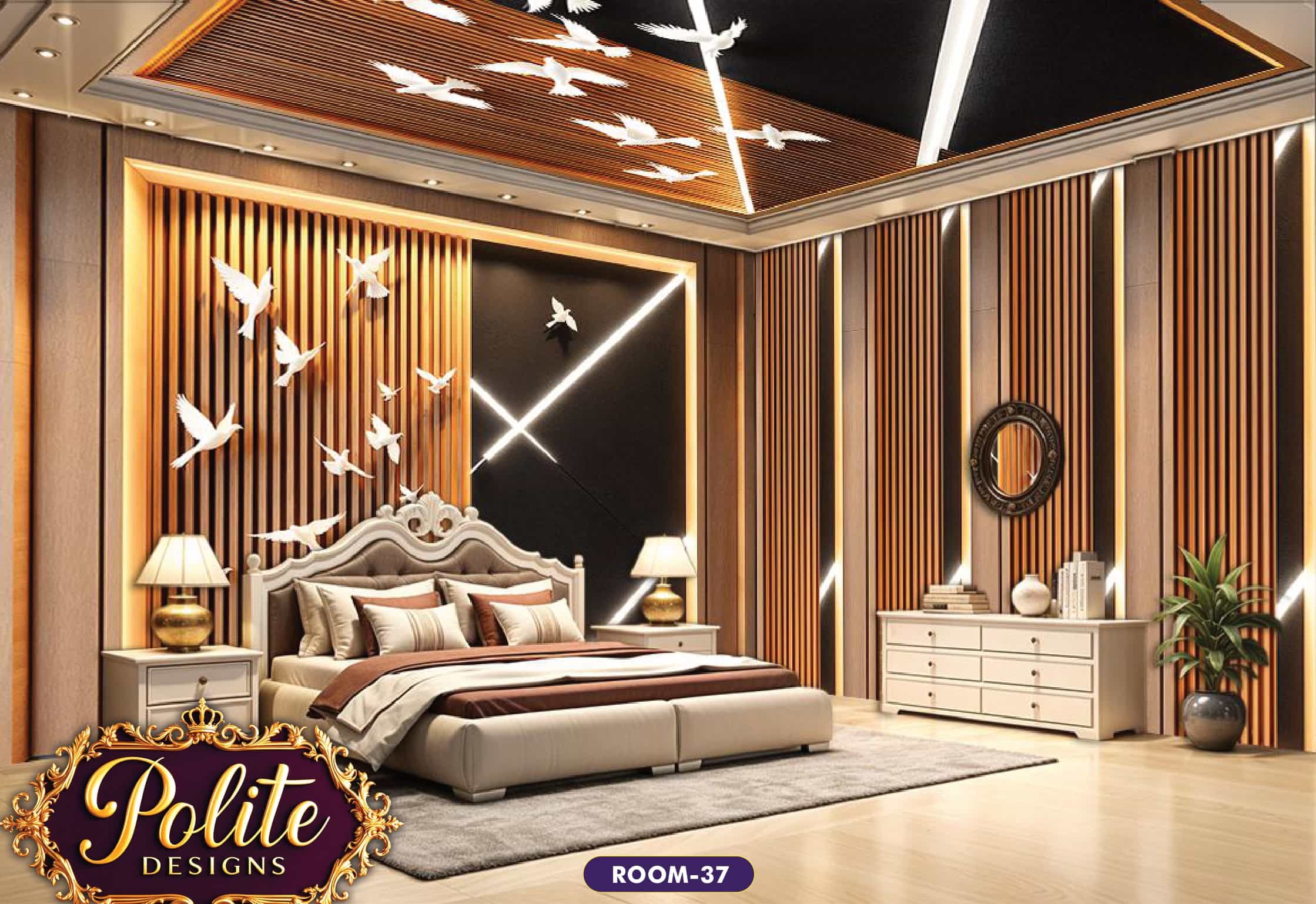 Creative 3D Wallpaper for Living Room Decoration Style | Polite Design 37