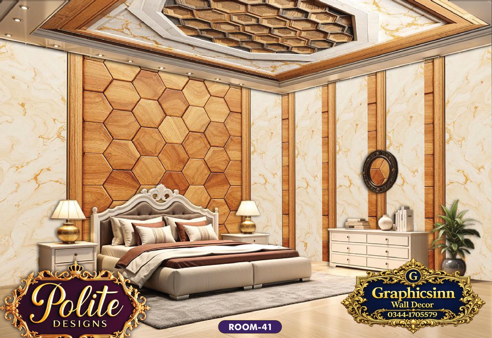 3D Wallpaper for Living Room | Polite Design 41