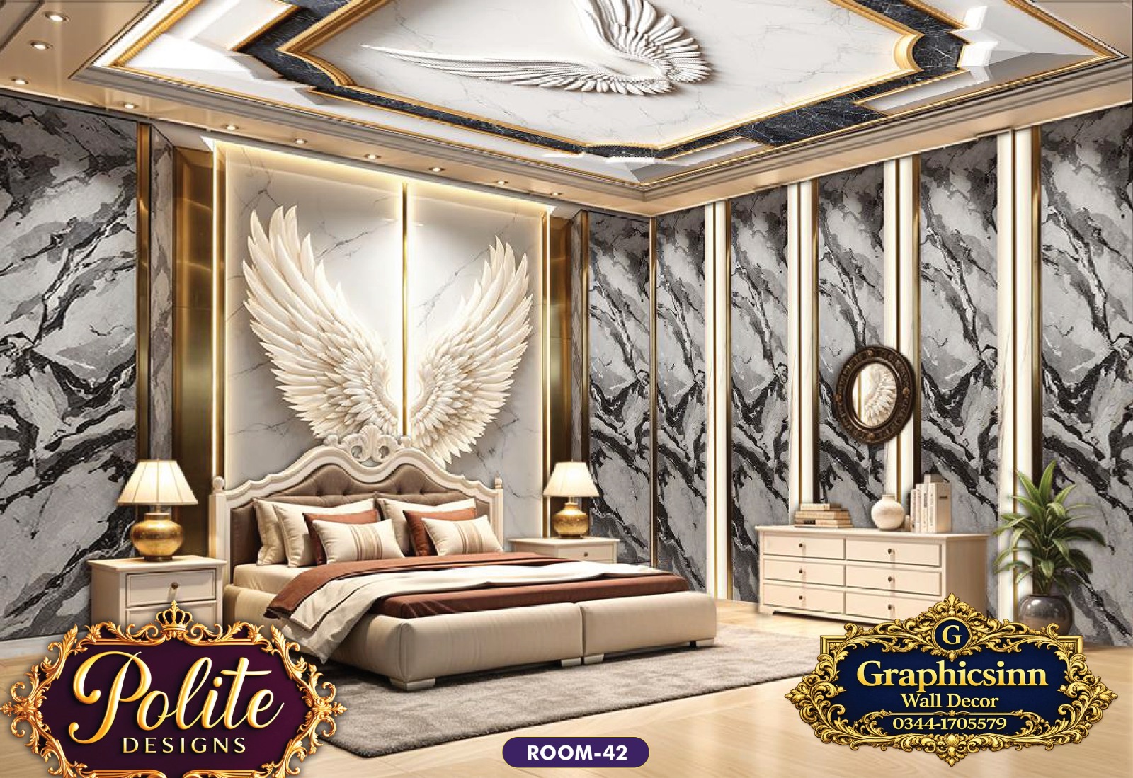 3D Wallpaper for Living Room | Polite Design 42