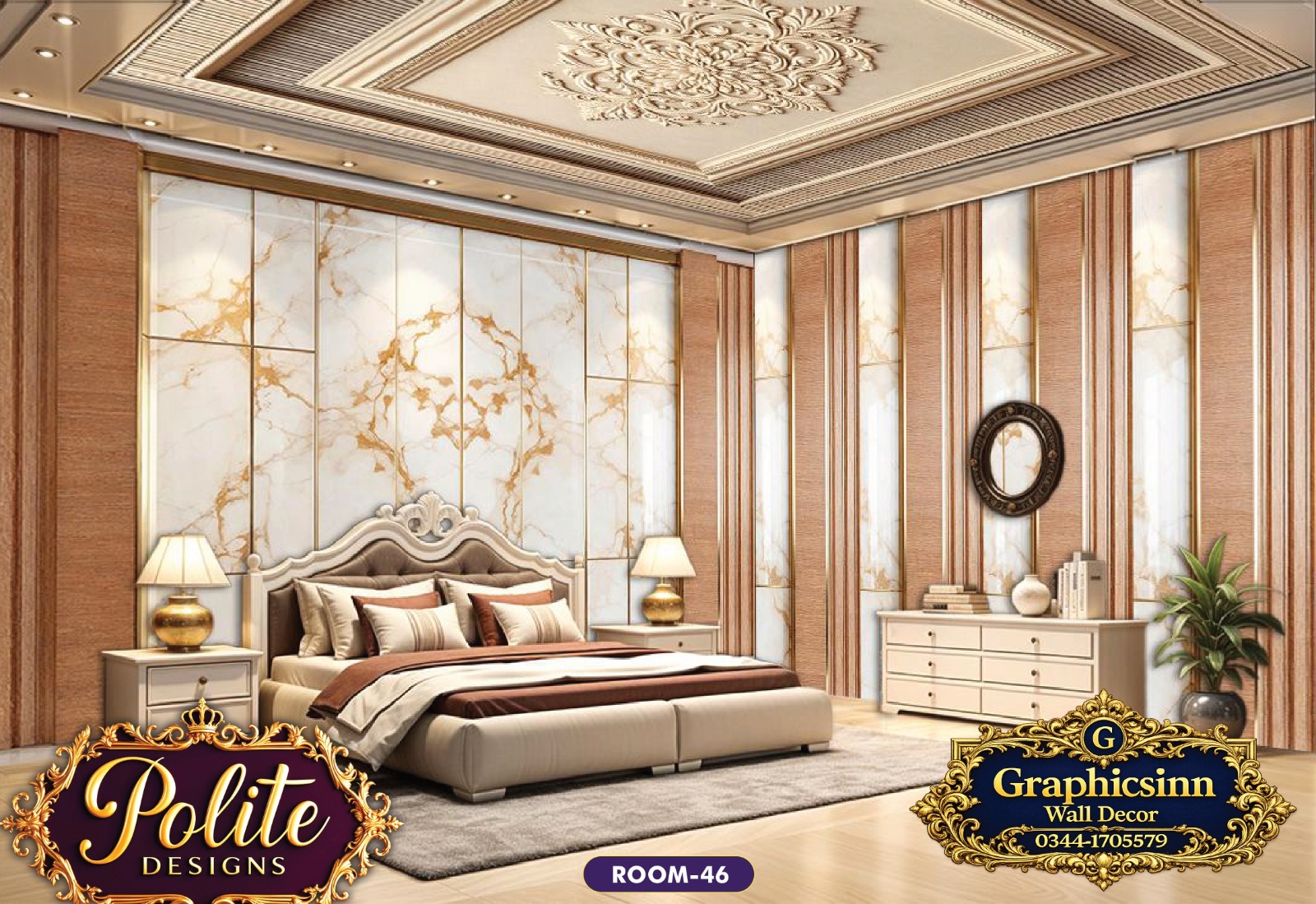 3D Wallpaper for Living Room | Polite Design 46