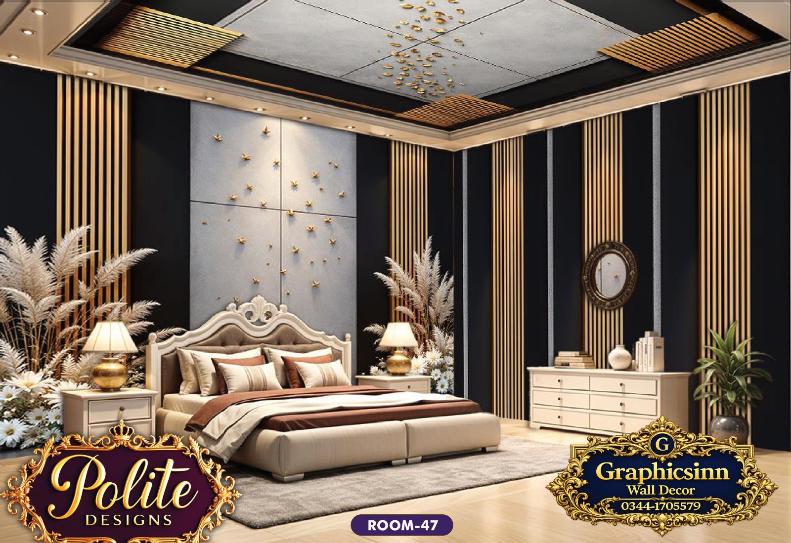 3D Wallpaper for Living Room | Polite Design 47