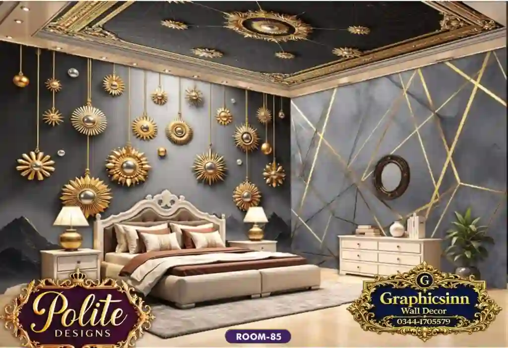 3D Premium Geometric Texture Bedroom Wallpaper Design - Polite Designs 85 1 3D Premium Geometric Texture Bedroom Wallpaper Design - Polite Designs 85