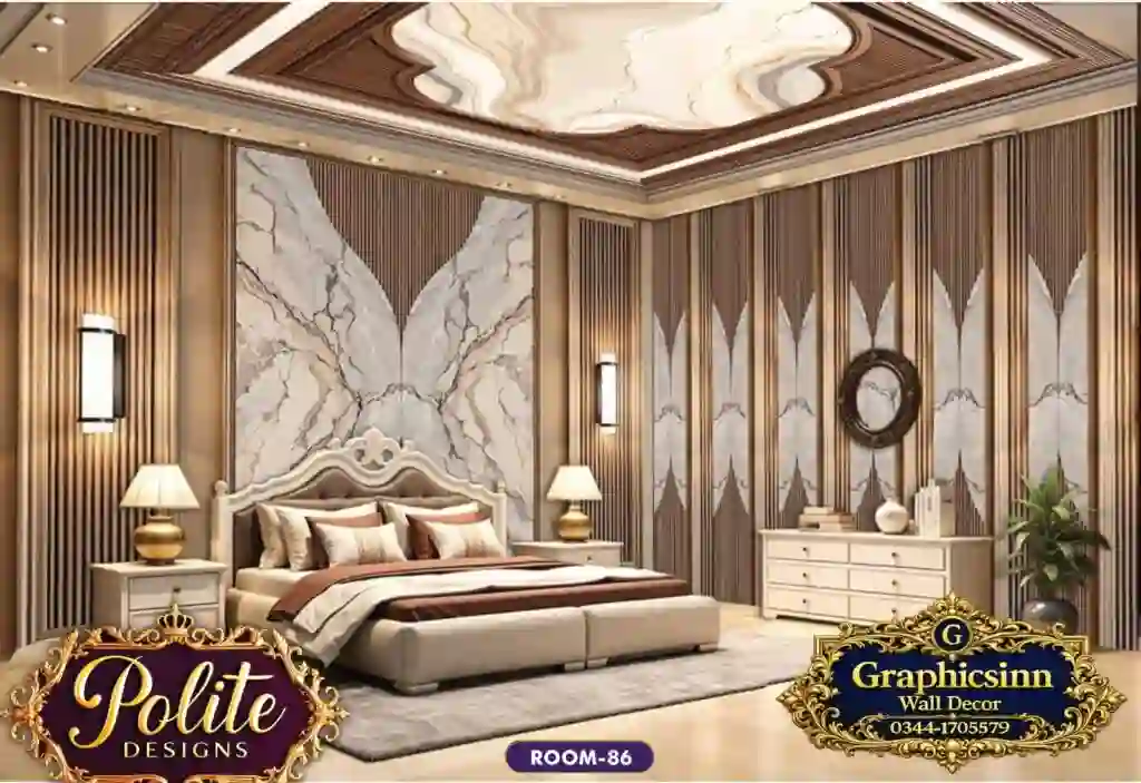 Luxury 3D Modern Panel Bedroom Wallpaper Design - Polite Designs 86 1 Luxury 3D Modern Panel Bedroom Wallpaper Design - Polite Designs 86