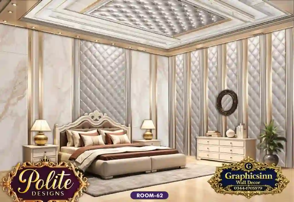 Luxury 3D Tufted Marble Bedroom Wallpaper Design - Polite Designs 62 1 Luxury 3D Tufted Marble Bedroom Wallpaper Design - Polite Designs 62