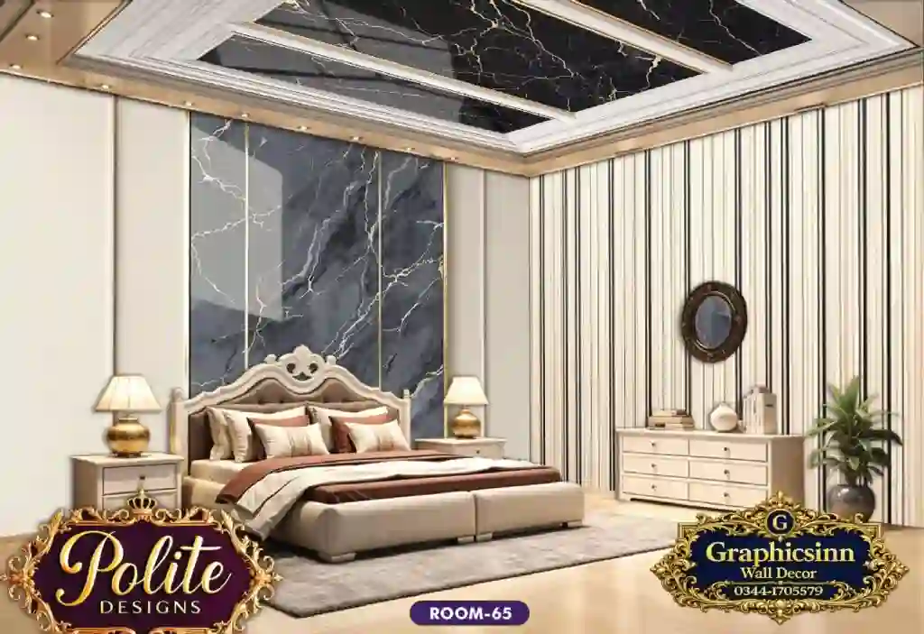 Luxury Dark Grey Marble Bedroom Wallpaper Design - Polite Designs 65 1 Luxury Dark Grey Marble Bedroom Wallpaper Design - Polite Designs 65