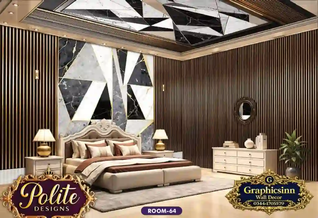 Modern 3D Geometric Marble Bedroom Wallpaper Design - Polite Designs 64 1 Modern 3D Geometric Marble Bedroom Wallpaper Design - Polite Designs 64
