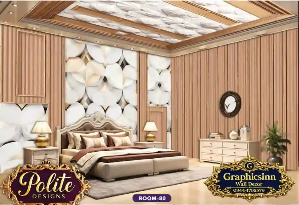 Modern 3D White Geometric Floral Wood Panel Wallpaper - Polite Designs 80 1 Modern 3D White Geometric Floral Wood Panel Wallpaper - Polite Designs 80