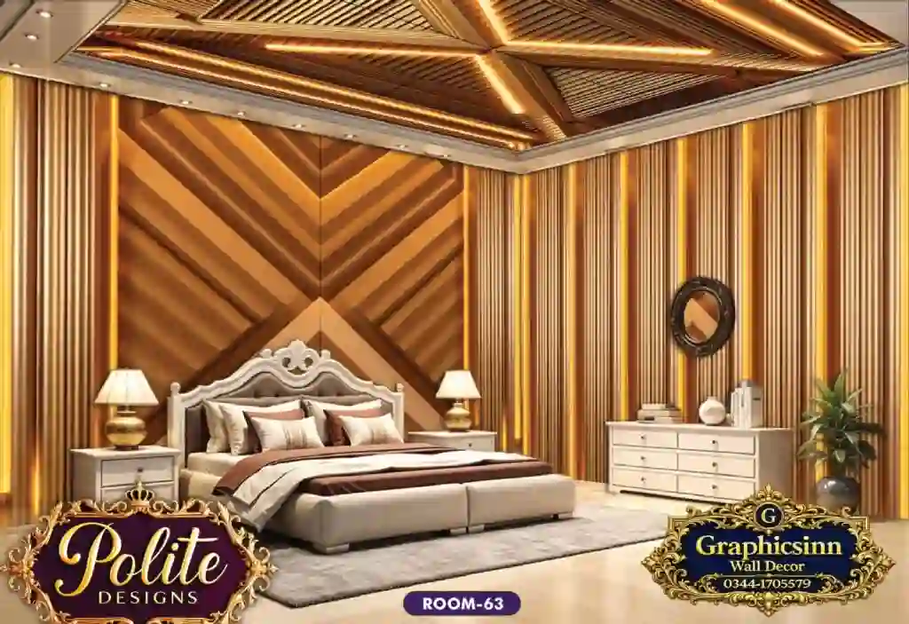 Modern Geometric Wood Panel Wallpaper Design - Polite Designs 63 1 Modern Geometric Wood Panel Wallpaper Design - Polite Designs 63