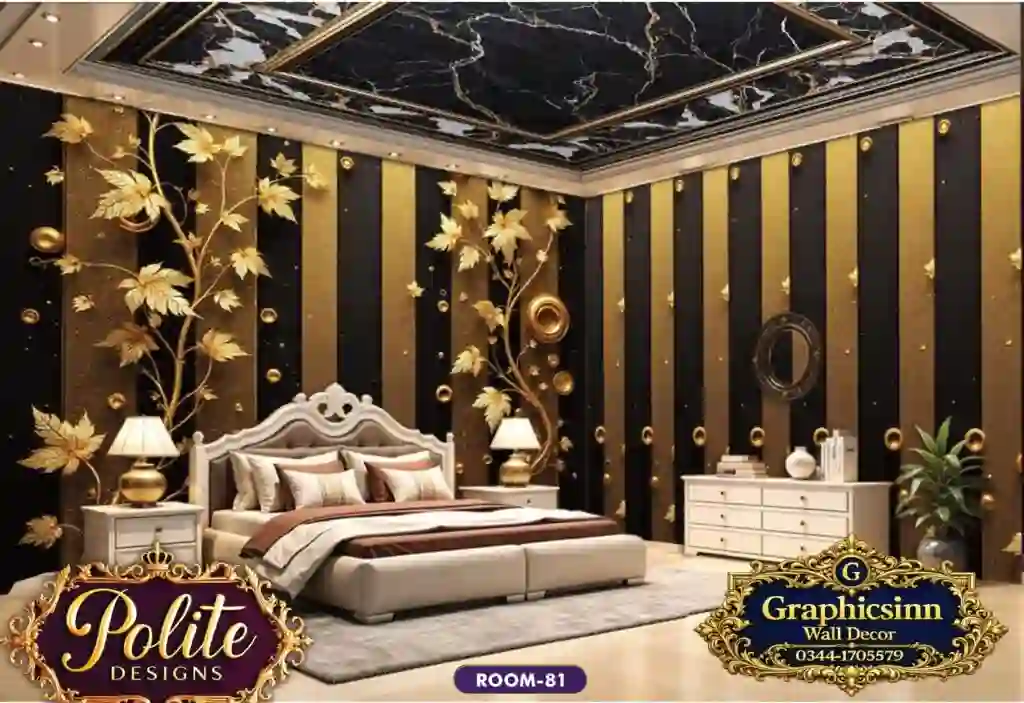 Premium 3D Luxury Bedroom Wallpaper Design - Polite Designs 81 1 Premium 3D Luxury Bedroom Wallpaper Design - Polite Designs 81