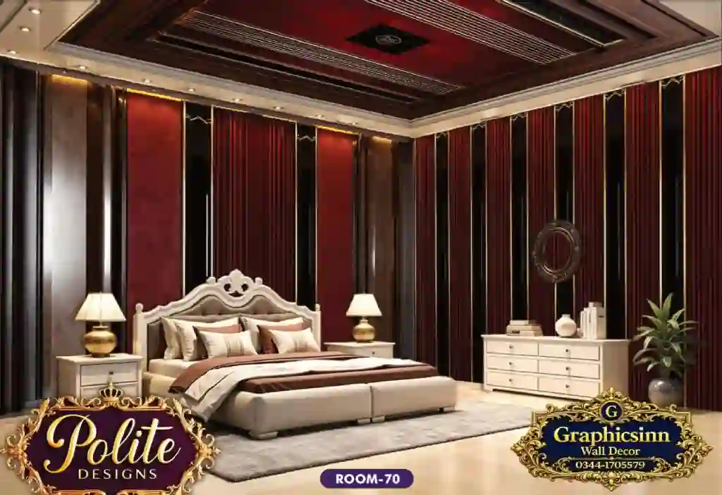 Premium Red and Gold 3D Bedroom Wallpaper Design - Polite Designs 70 1 Premium Red and Gold 3D Bedroom Wallpaper Design - Polite Designs 70