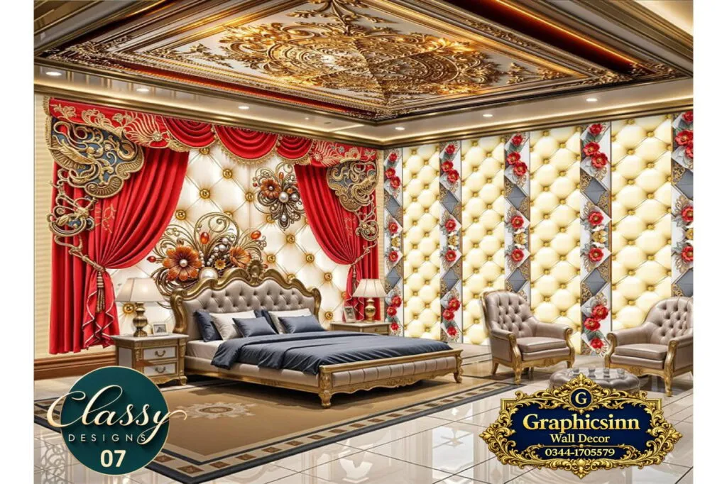 3D Red Curtain Gold Jewelry Tufted Wallpaper HD File - Classy Designs 07 1 3D Red Curtain Gold Jewelry Tufted Wallpaper HD File - Classy Designs 07