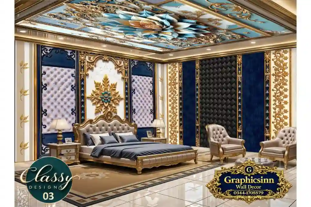 3D Royal Blue Gold Tufted Wallpaper HD File - Classy Designs 03 1 3D Royal Blue Gold Tufted Wallpaper HD File - Classy Designs 03