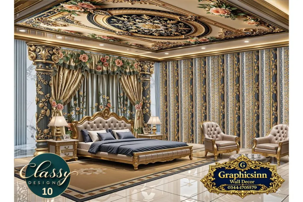 3D Golden Drape Floral Pillar Wallpaper HD File - Classy Designs 10 1 3D Golden Drape Floral Pillar Wallpaper HD File Classy Designs 10