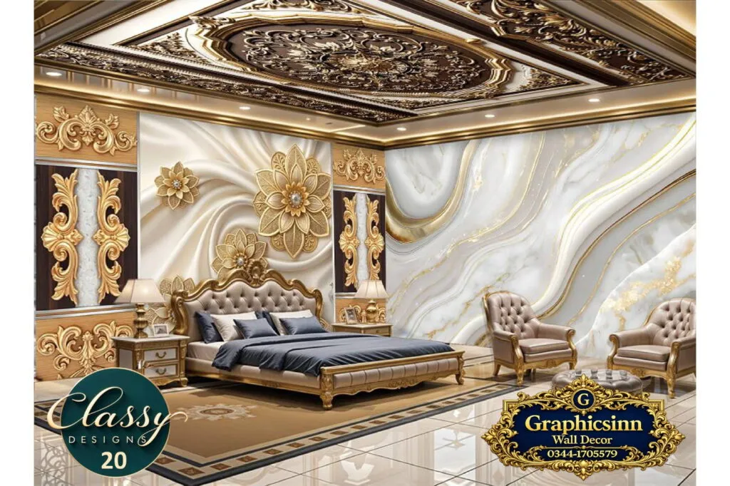 3D Golden Floral Fabric Fluid Marble Wallpaper HD File - Classy Designs 20 1 3D Golden Floral Fabric Fluid Marble Wallpaper HD File Classy Designs 20